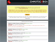 Tablet Screenshot of developer.chaoticbox.com
